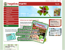 Tablet Screenshot of hagebaumarkt-leck.de